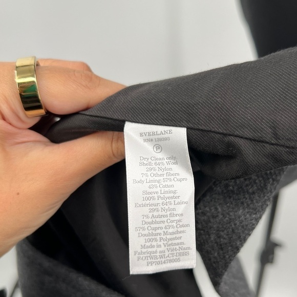 EVERLANE The Italian ReWool Overcoat Like New size 00 gray overcoat - Picture 7 of 14